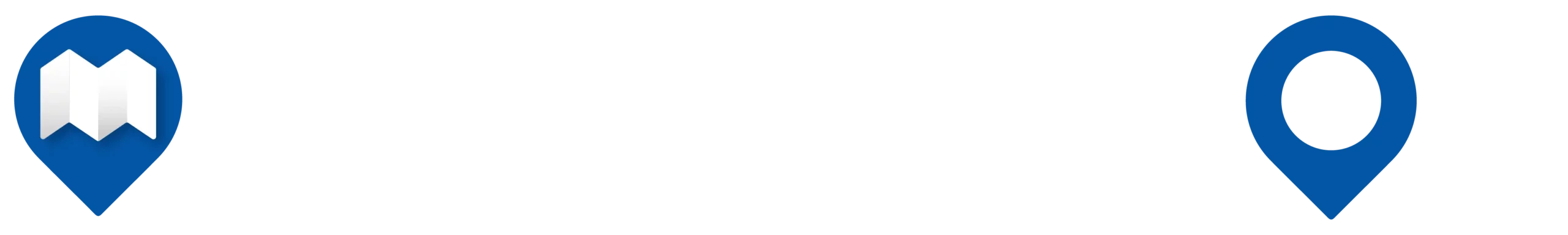 Blue checkmarks location icons on the "mekonos" logo, representing a tech or navigation brand.