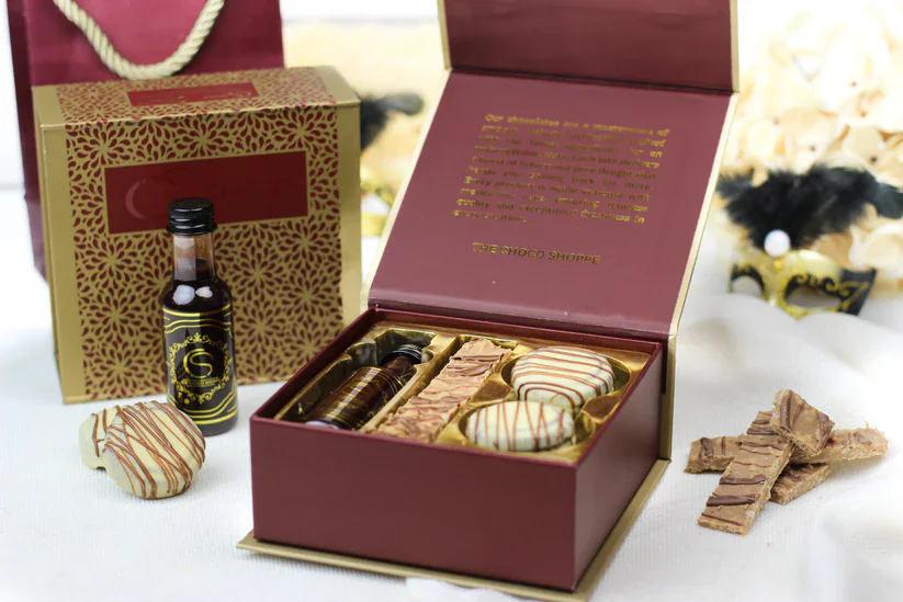 Elegant Turkish Delight assortment in a decorative gift box.